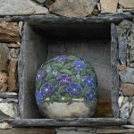 Vaso di violette del Rifugio Mont Fallère