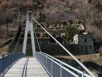 Ponte pedonale sulla Dora Baltea a Montjovet