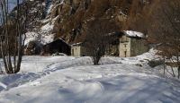 Il villaggio di Levaz in inverno